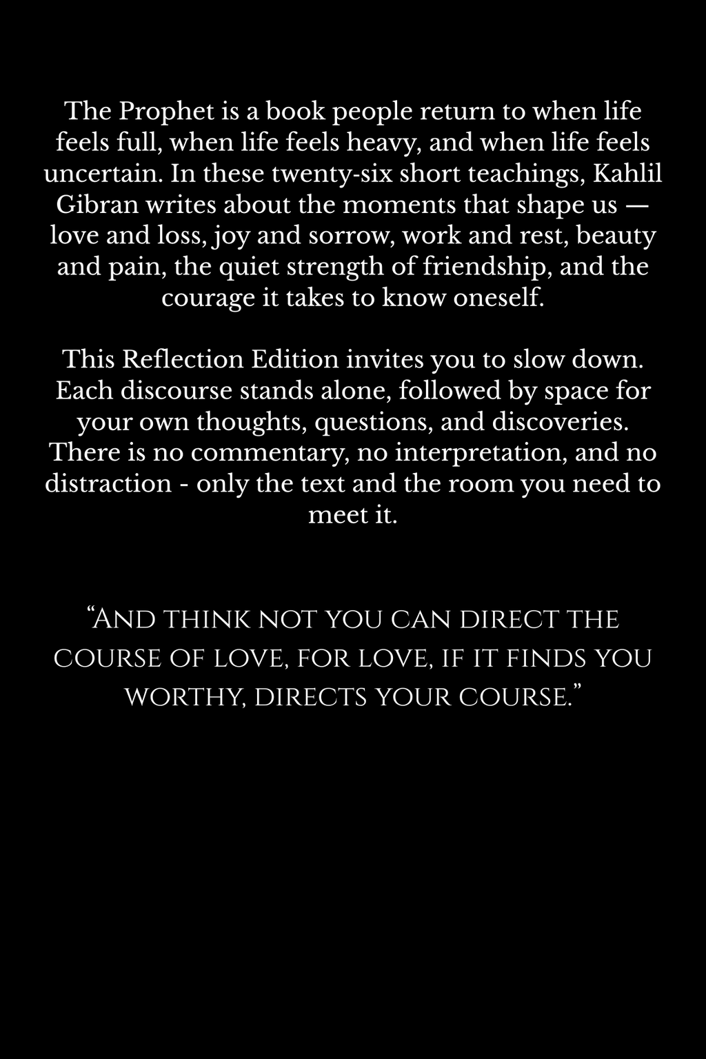 The Prophet: Reflection Edition