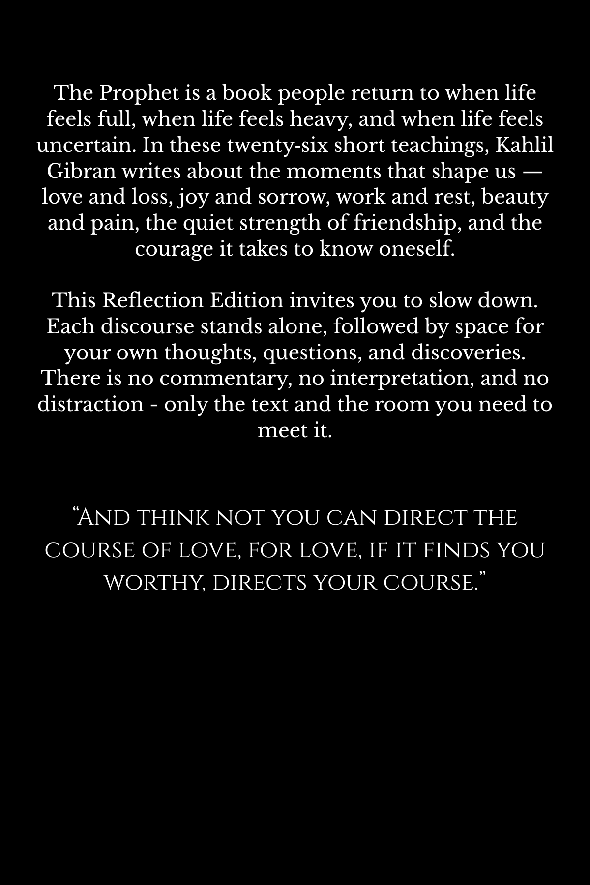 The Prophet: Reflection Edition