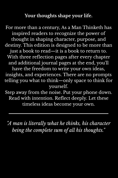 As a Man Thinketh: Reflection Edition