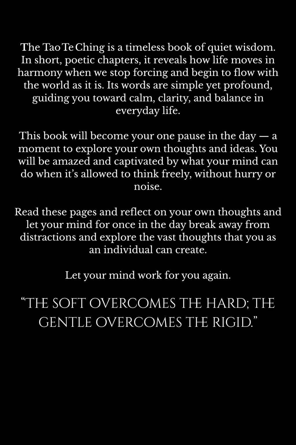 The Tao Te Ching: Reflection Edition